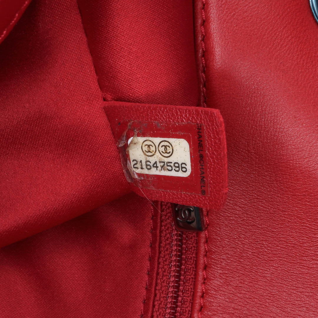 Medium Lambskin CC Crossing Flap Red - Gaby Paris