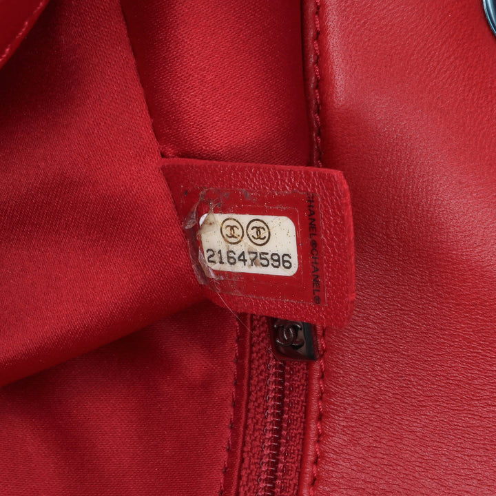 Medium Lambskin CC Crossing Flap Red - Gaby Paris