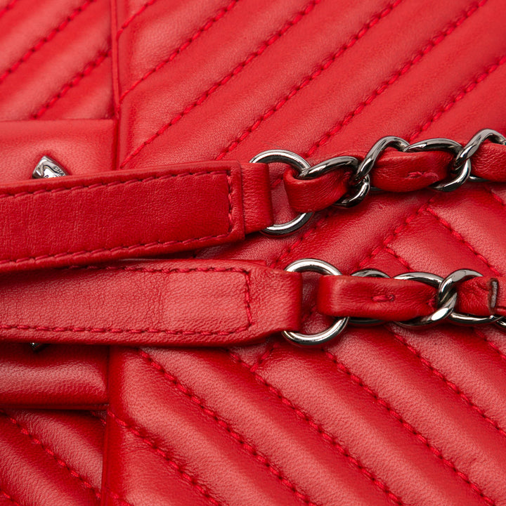 Medium Lambskin CC Crossing Flap Red - Gaby Paris