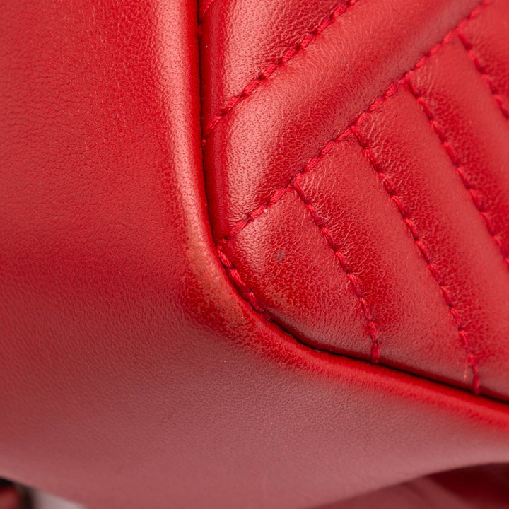 Medium Lambskin CC Crossing Flap Red - Gaby Paris