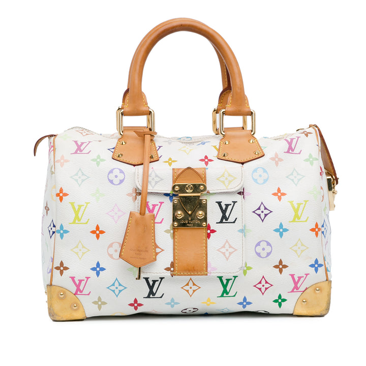 Monogram Multicolore Speedy 30 White - Gaby Paris