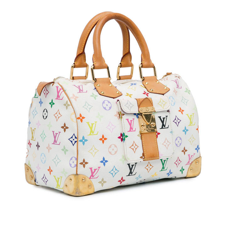 Monogram Multicolore Speedy 30 White - Gaby Paris