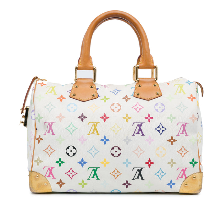 Monogram Multicolore Speedy 30 White - Gaby Paris