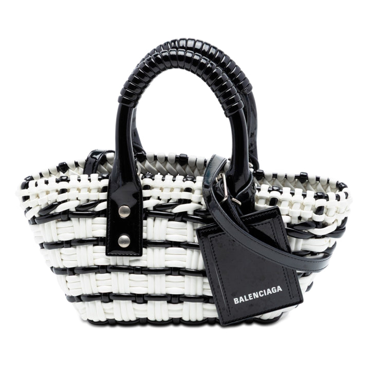 Balenciaga Faux Cuir Bistro Basket Sac XXS