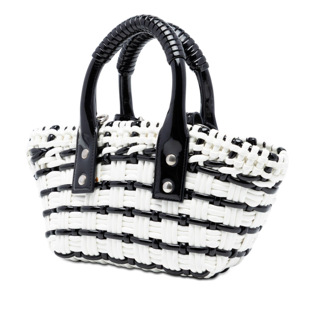 Balenciaga Faux Cuir Bistro Basket Sac XXS