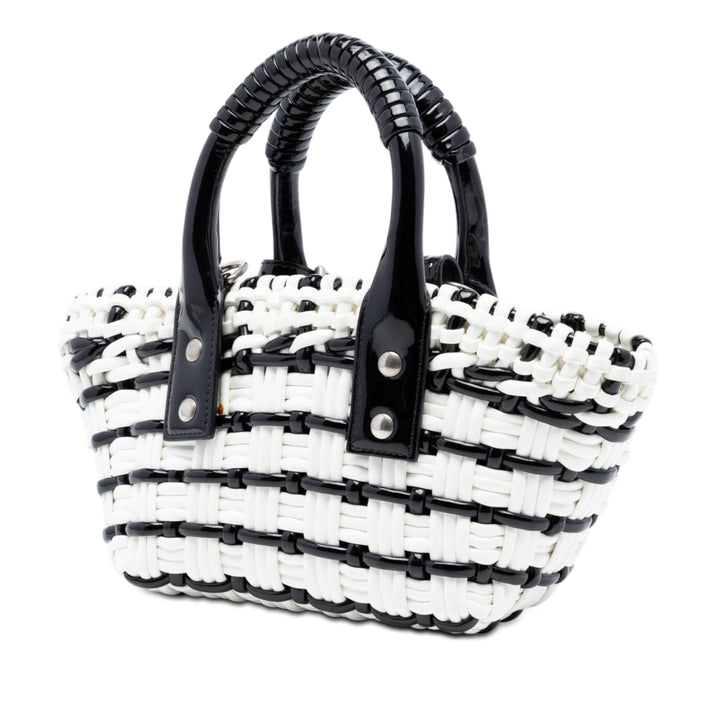 Balenciaga Faux Cuir Bistro Basket Sac XXS