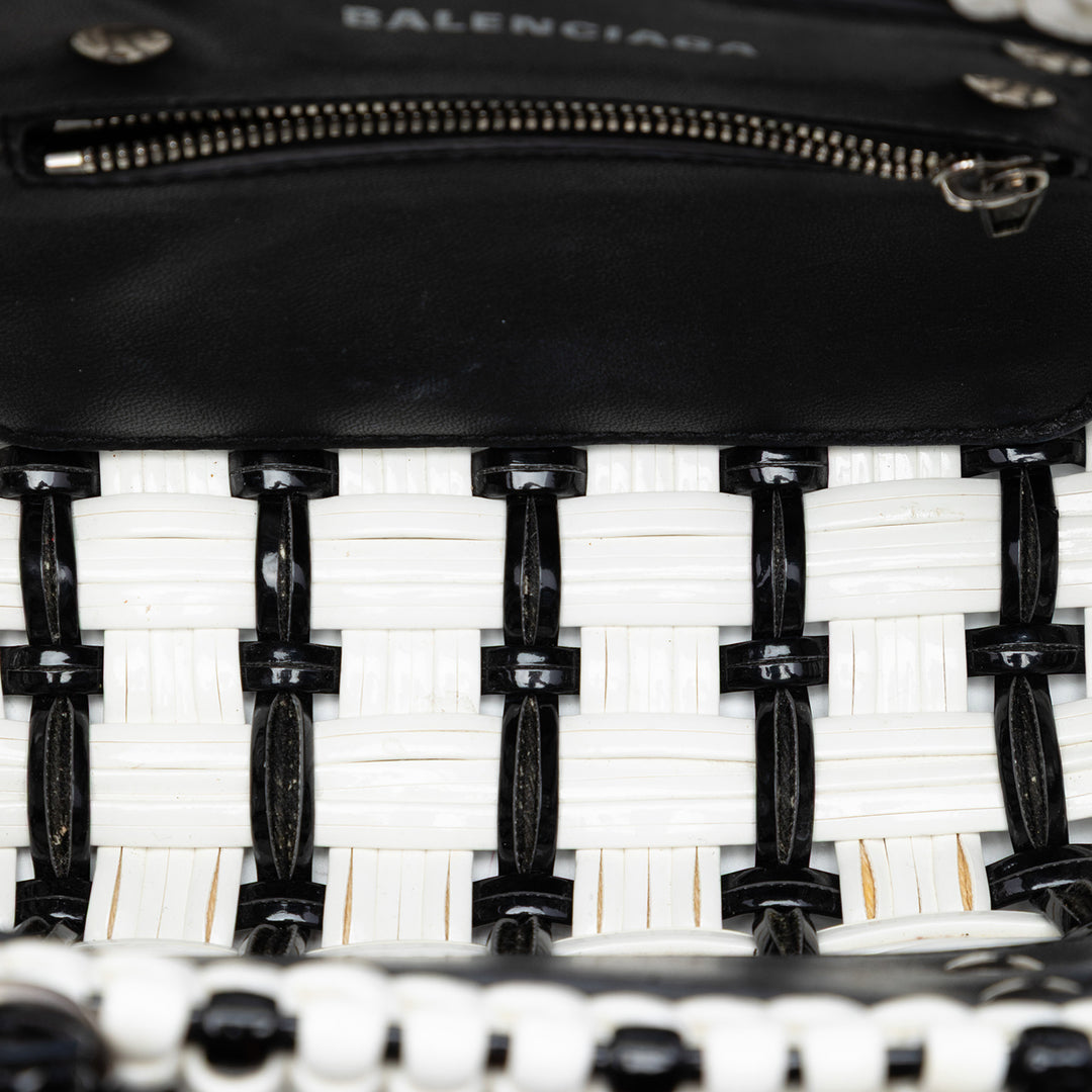 Balenciaga Faux Cuir Bistro Basket Sac XXS