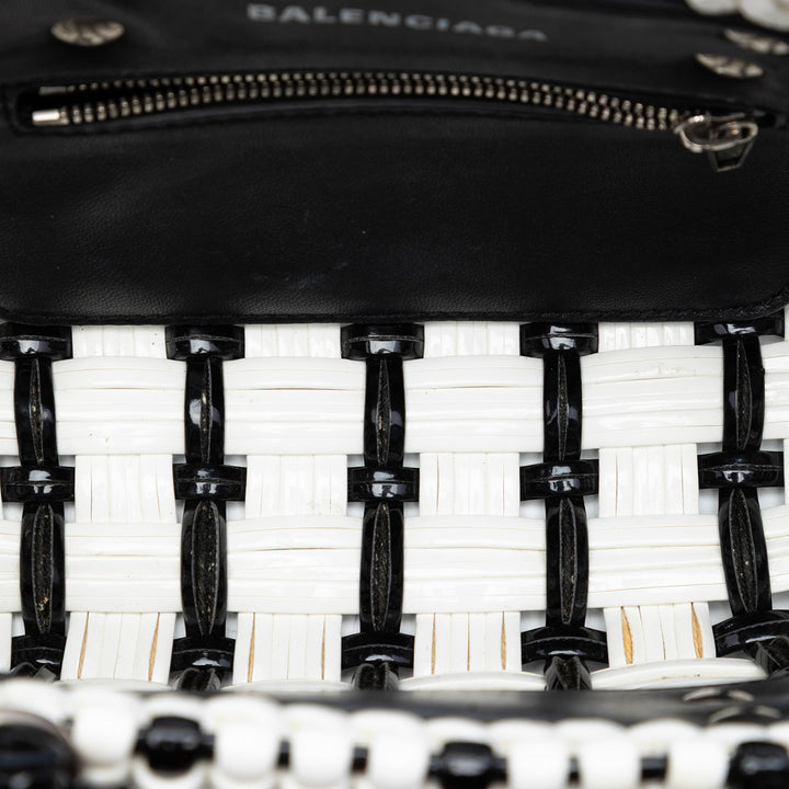 Balenciaga Faux Cuir Bistro Basket Sac XXS