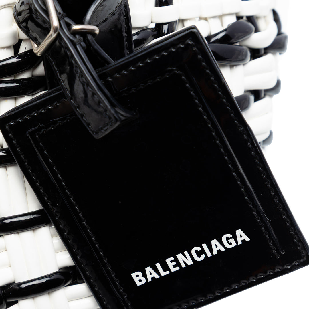 Balenciaga Faux Cuir Bistro Basket Sac XXS