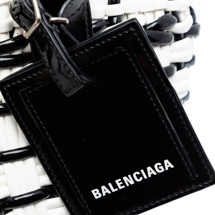 Balenciaga Faux Cuir Bistro Basket Sac XXS
