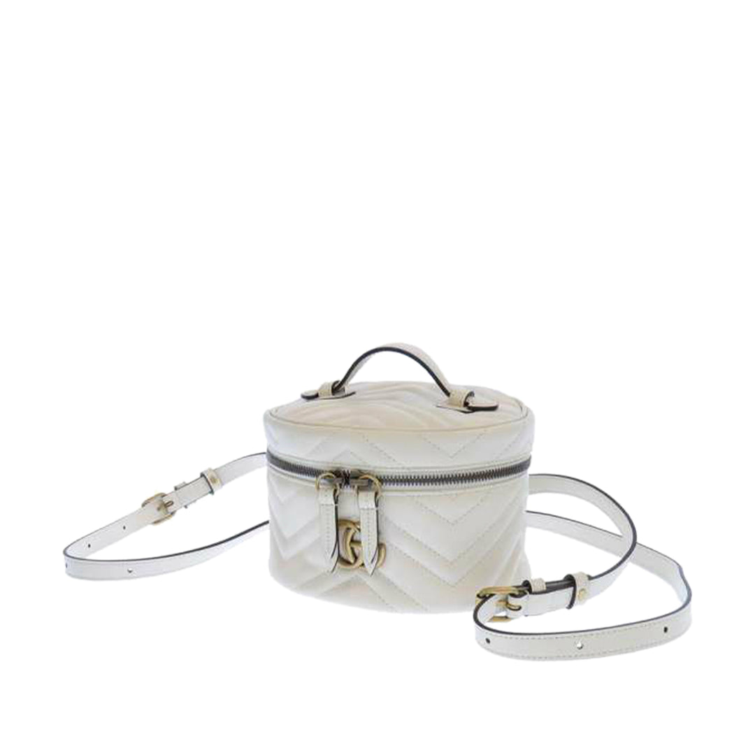 Mini GG Marmont Matelasse Backpack White - Gaby Paris