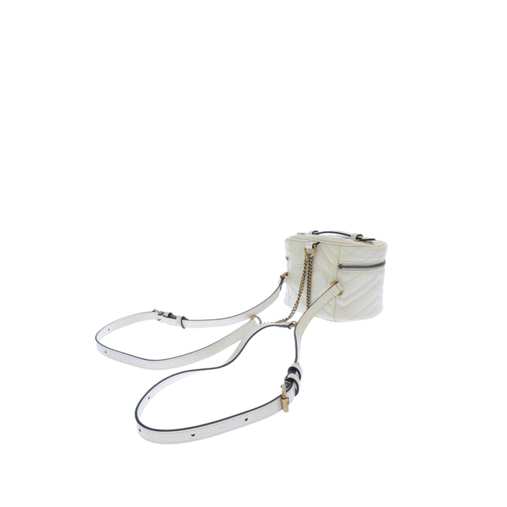 Mini GG Marmont Matelasse Backpack White - Gaby Paris