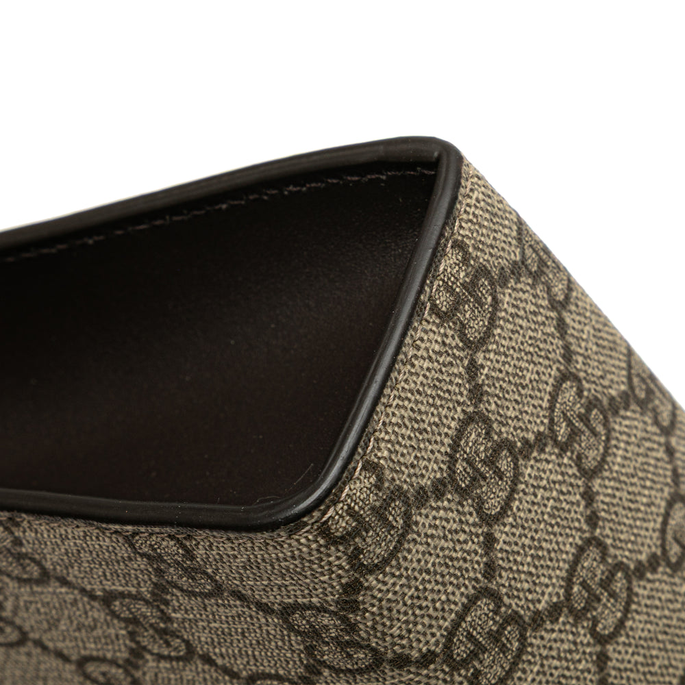 GG Supreme Web Clutch Brown - Gaby Paris
