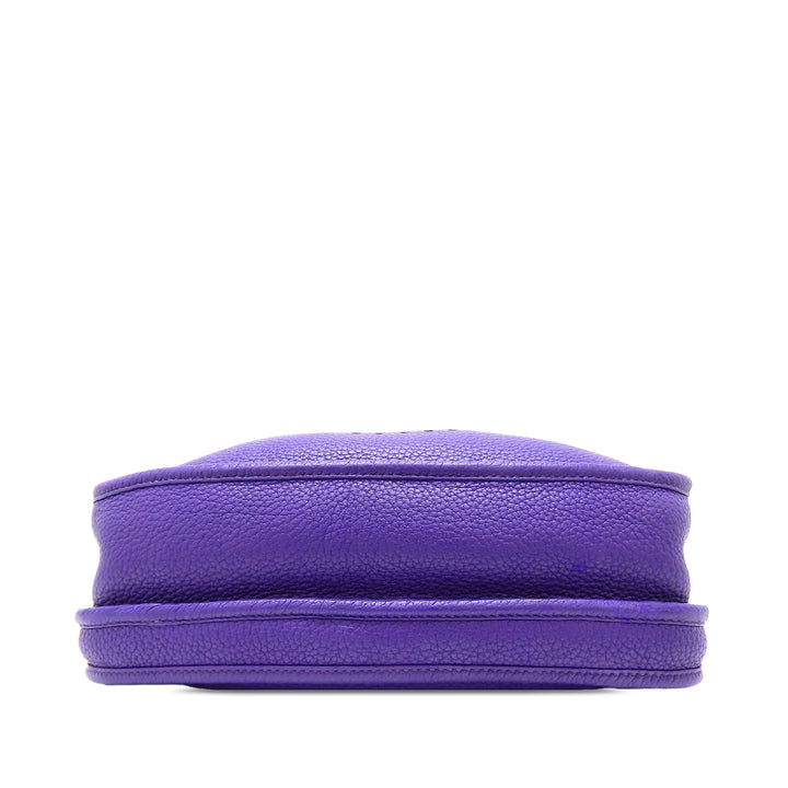 Hermès Sac bandoulière Evelyne III Clémence PM Violet – vue 2 – GABY PARIS