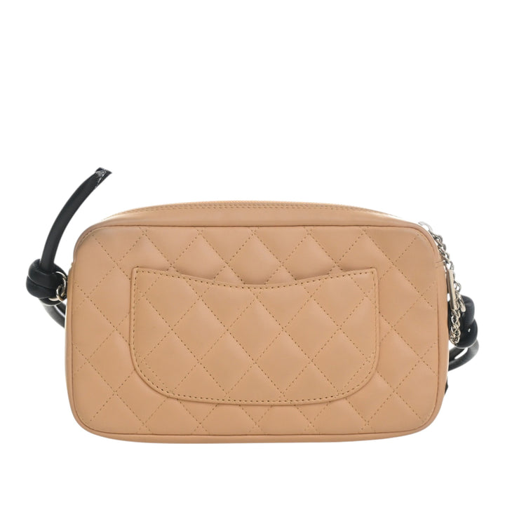 Matelassé Cambon Ligne Pochette Cuir d'agneau Beige