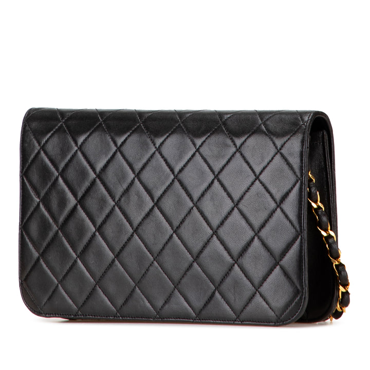 CC Quilted Lambskin Full Single Flap Black - Gaby Paris