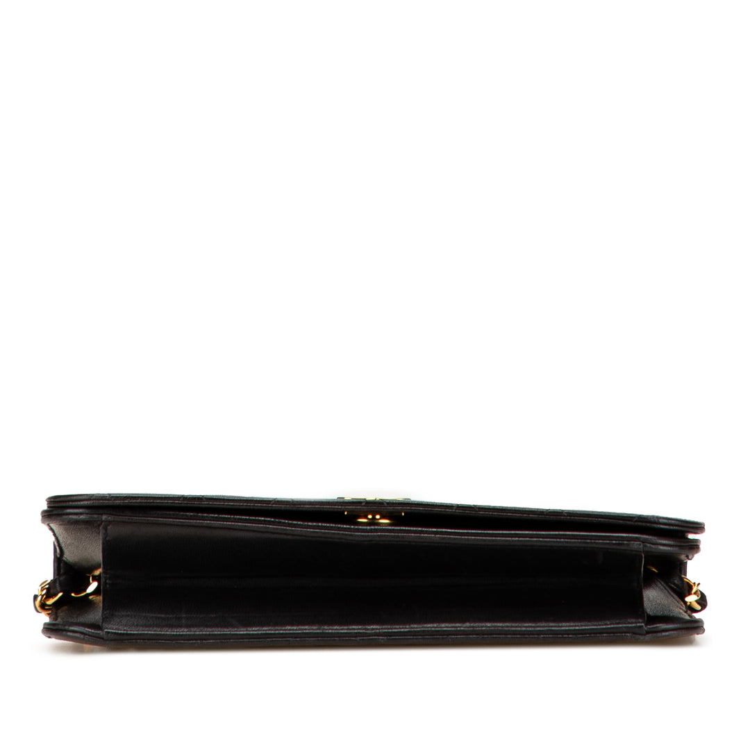 CC Quilted Lambskin Full Single Flap Black - Gaby Paris
