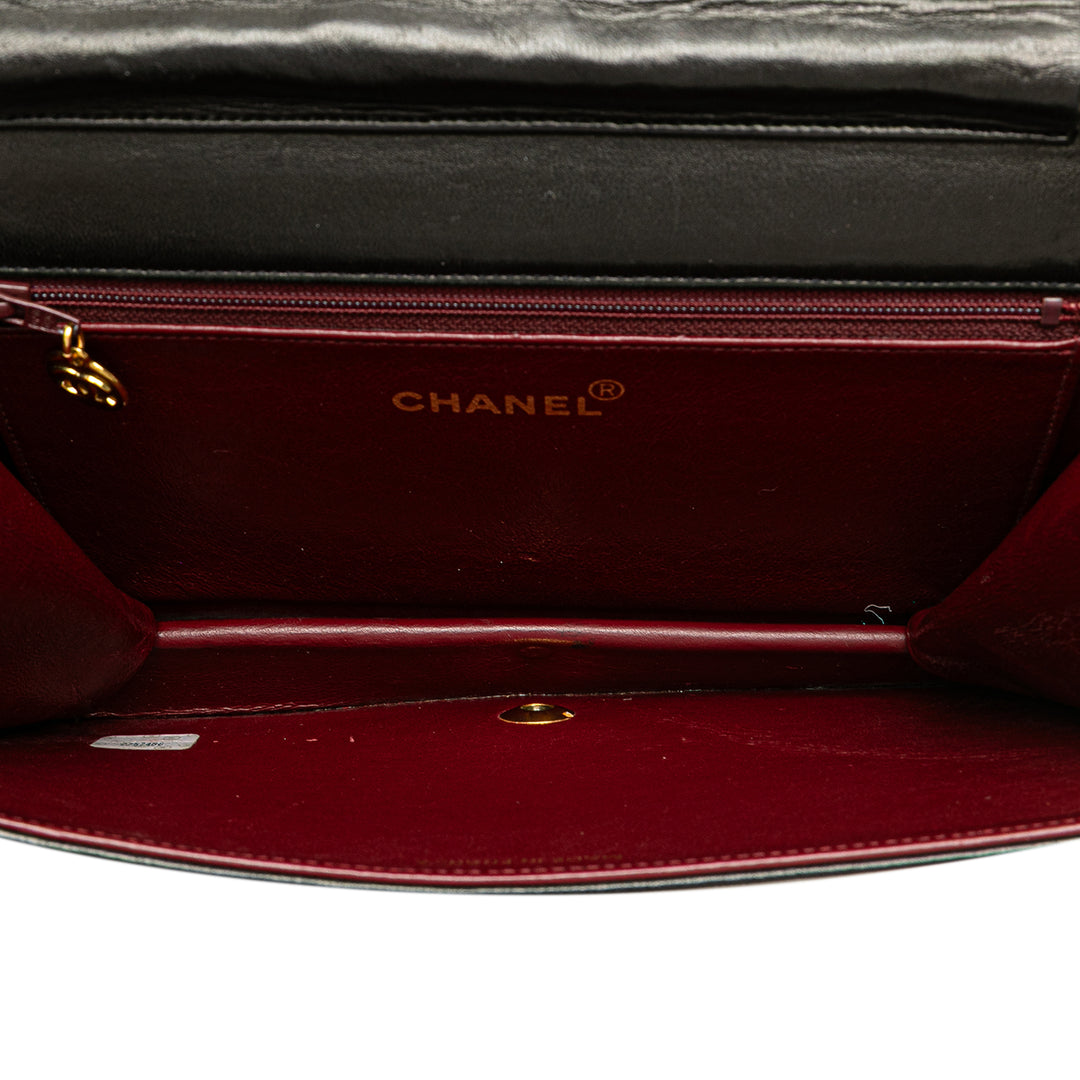 CC Quilted Lambskin Full Single Flap Black - Gaby Paris