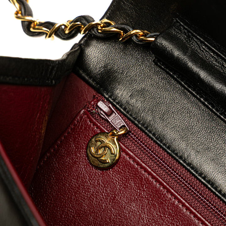 CC Quilted Lambskin Full Single Flap Black - Gaby Paris