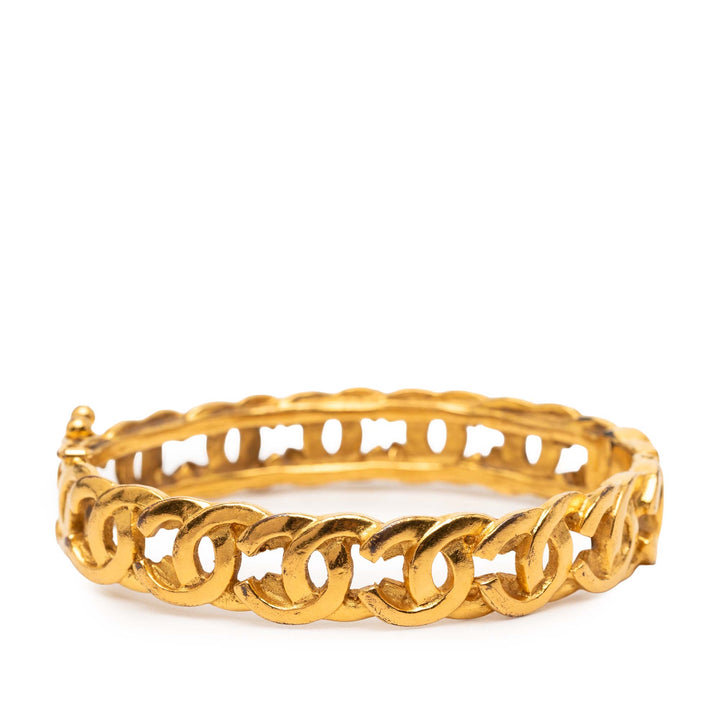 Chanel plaqué Interlocking CC Chain Bangle – GABY PARIS Authentique