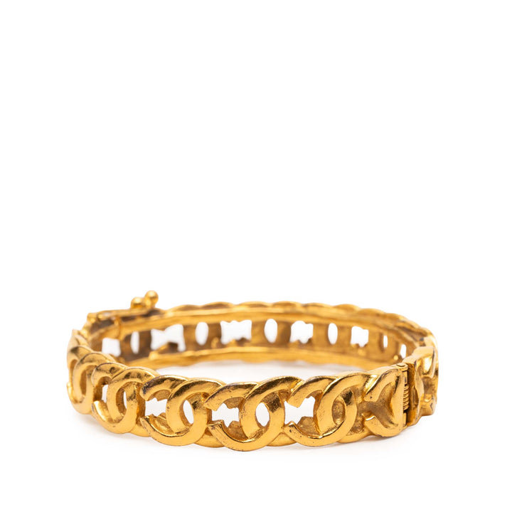 Chanel plaqué Interlocking CC Chain Bangle – GABY PARIS Authentique