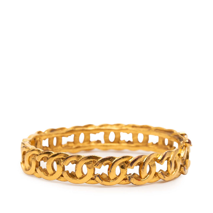 Chanel plaqué Interlocking CC Chain Bangle – GABY PARIS Authentique