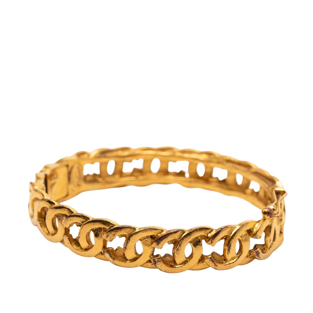 Chanel plaqué Interlocking CC Chain Bangle – GABY PARIS Authentique