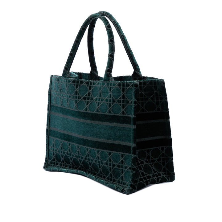 Dior Medium brodé Velours Cannage Book Cabas