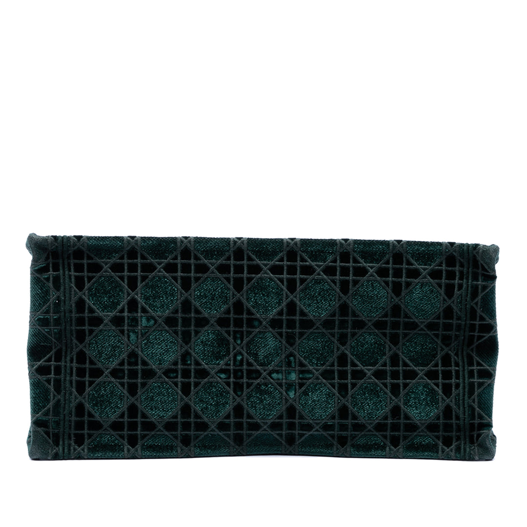 Dior Medium brodé Velours Cannage Book Cabas