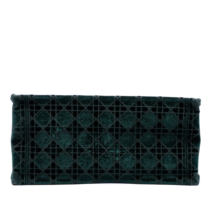 Dior Medium brodé Velours Cannage Book Cabas