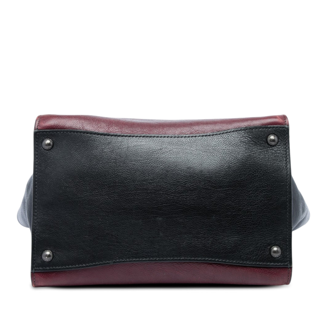Prada Sac à main Bicolore Glace Veau Twin Poche Double Poignée Rouge – vue 3 – GABY PARIS