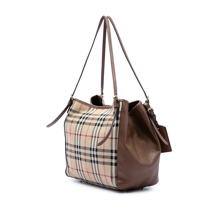Haymarket Check et Canterbury Cabas Petit Toile enduite Beige