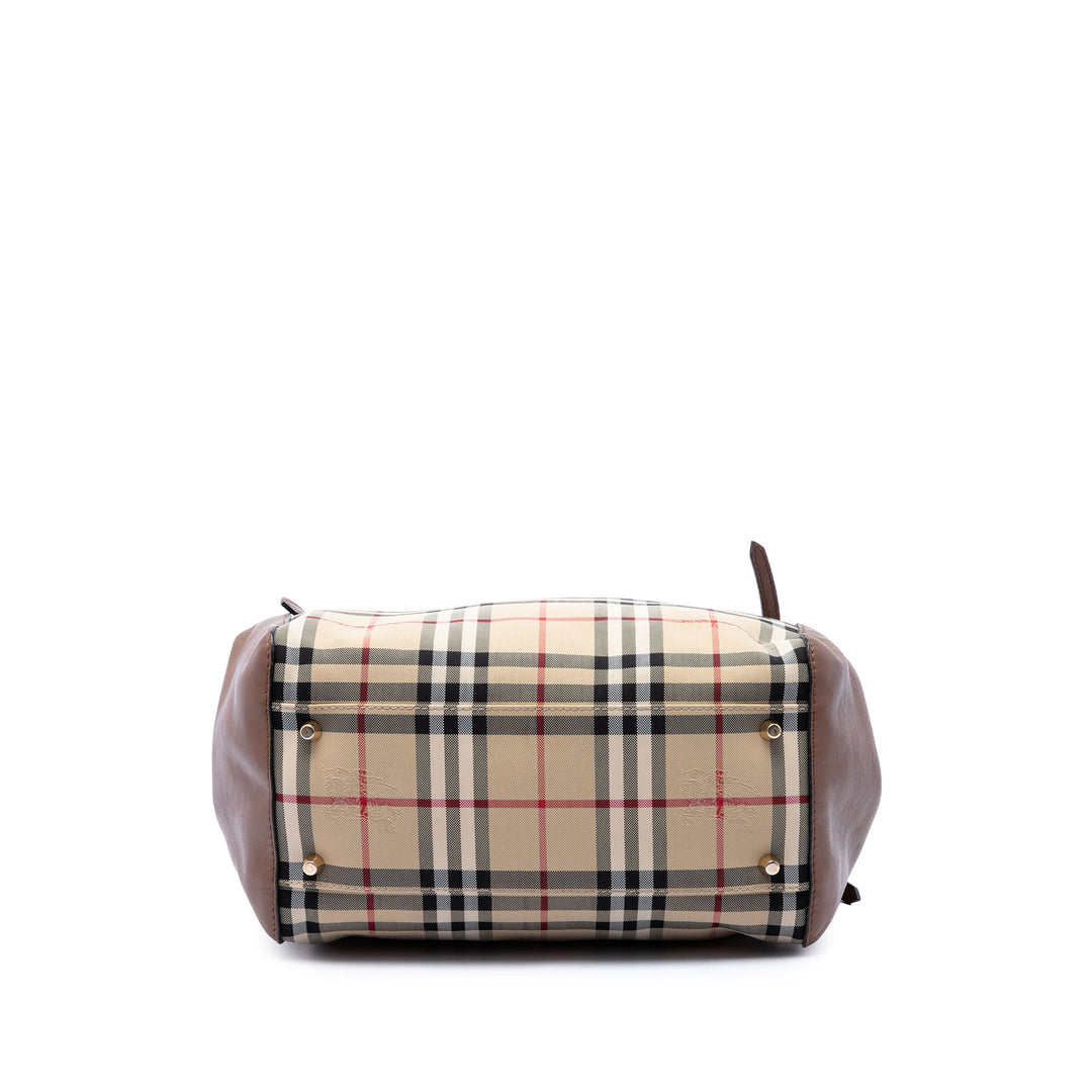Haymarket Check et Canterbury Cabas Petit Toile enduite Beige