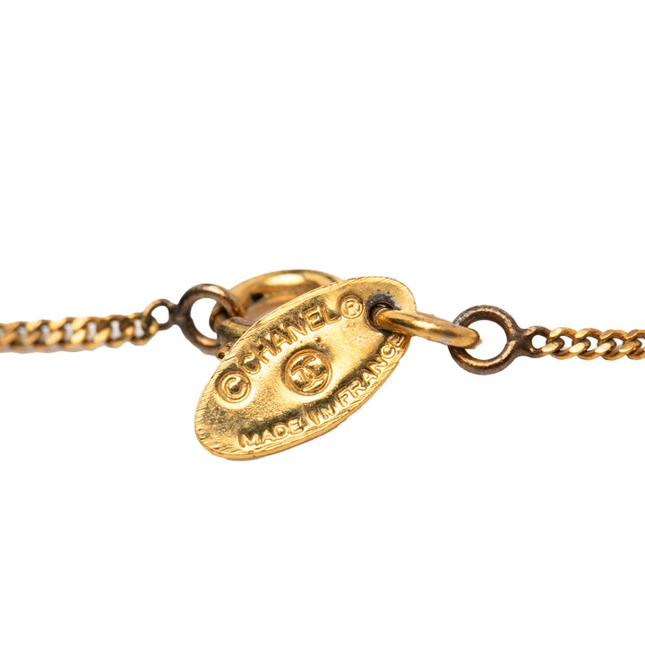 Chanel plaqué CC Rhinestone Pendant Collier – GABY PARIS Authentique