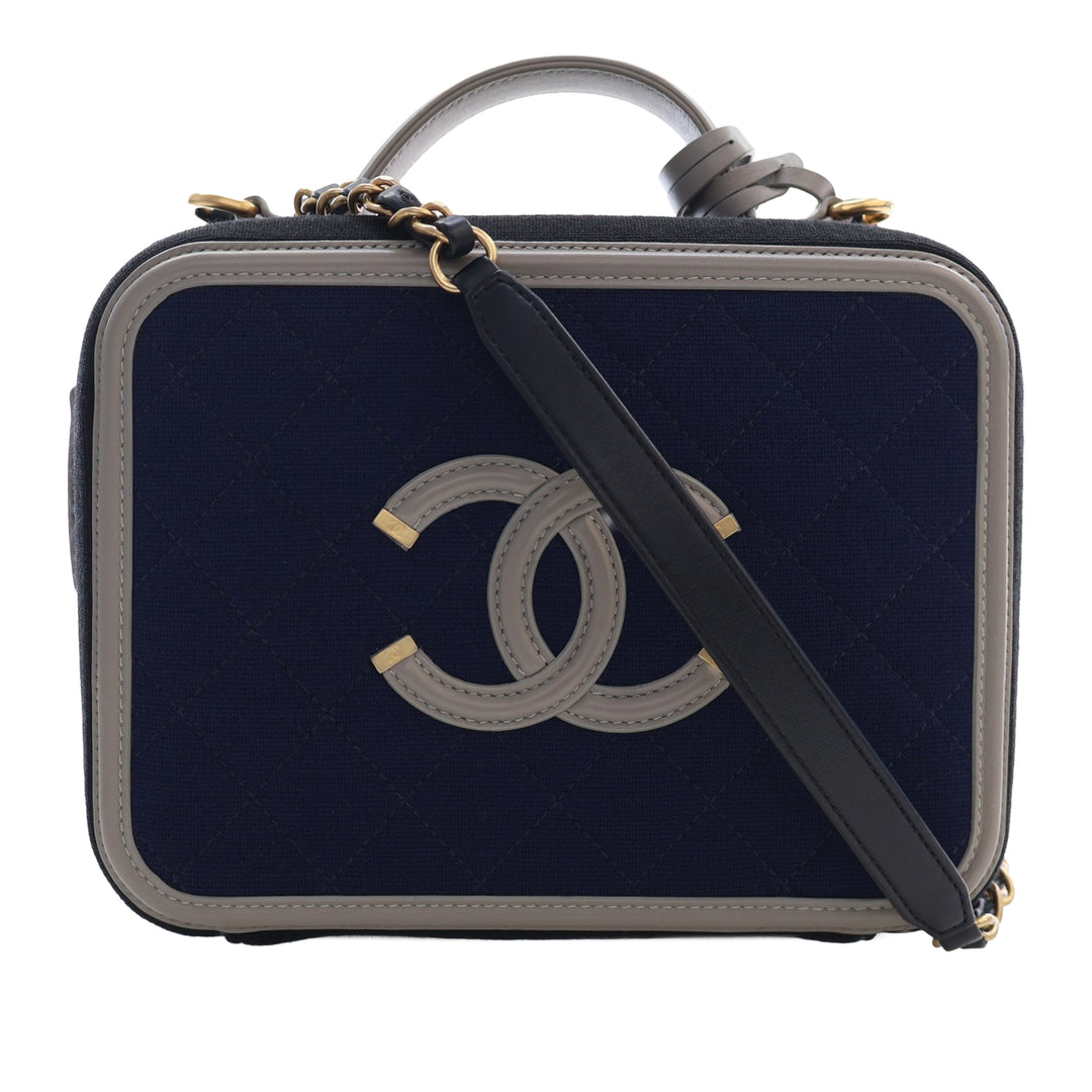 Chanel Medium Tricolor Jersey CC Filigree Vanity
