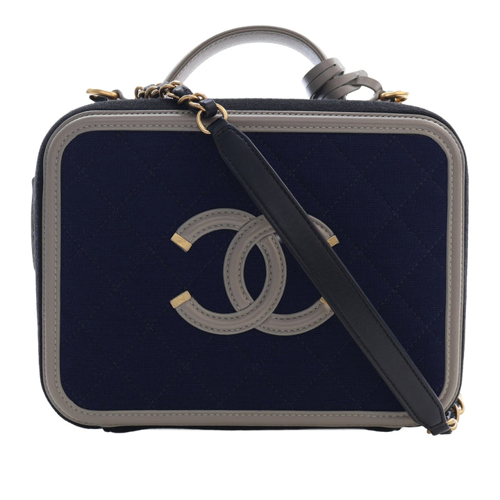 Chanel Medium Tricolor Jersey CC Filigree Vanity