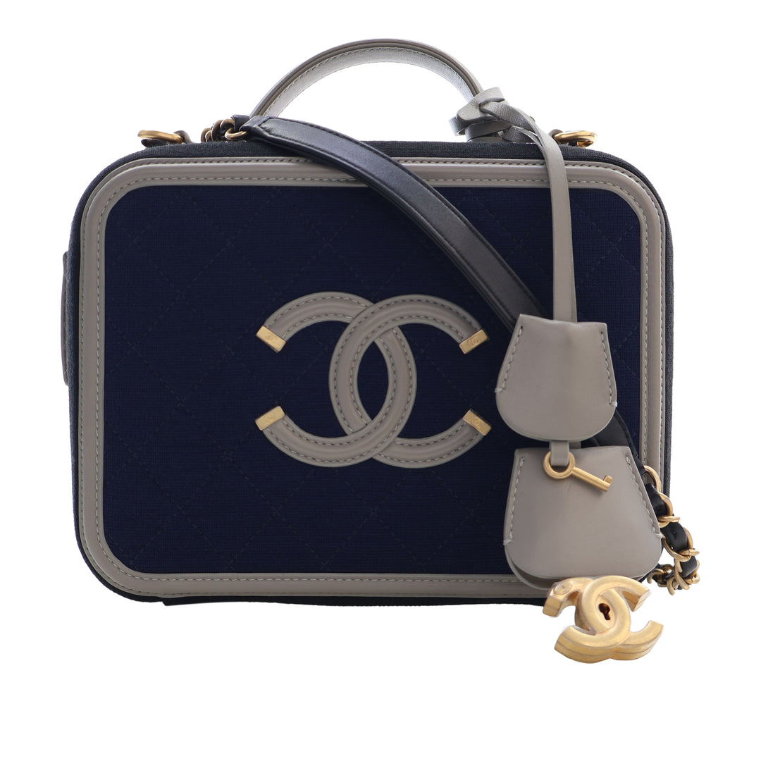 Chanel Medium Tricolor Jersey CC Filigree Vanity