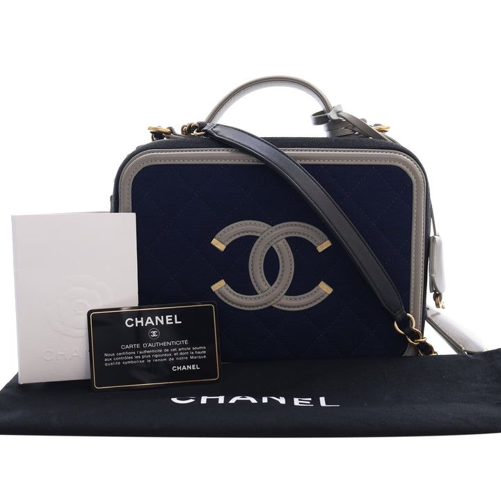 Chanel Medium Tricolor Jersey CC Filigree Vanity
