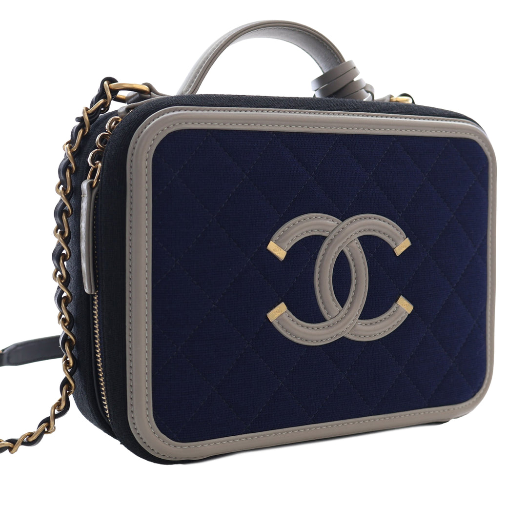 Chanel Medium Tricolor Jersey CC Filigree Vanity