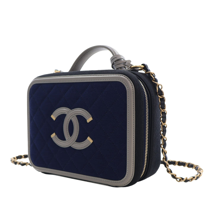 Chanel Medium Tricolor Jersey CC Filigree Vanity
