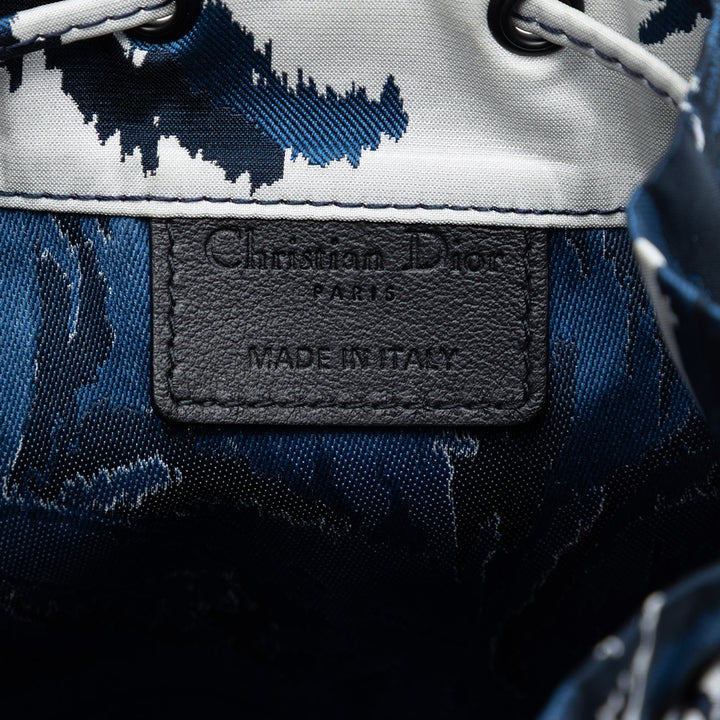 Dior Technical Fabric brodé Palm Tree Toile de Jouy DiorTravel Drawstring Pochette