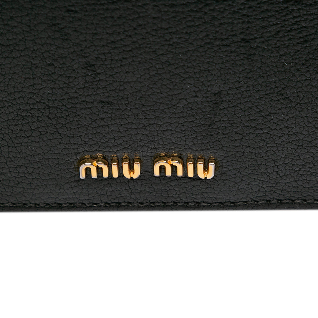 Goatskin Madras Soft Calf Crystal Embellished Crossbody Black - Gaby Paris