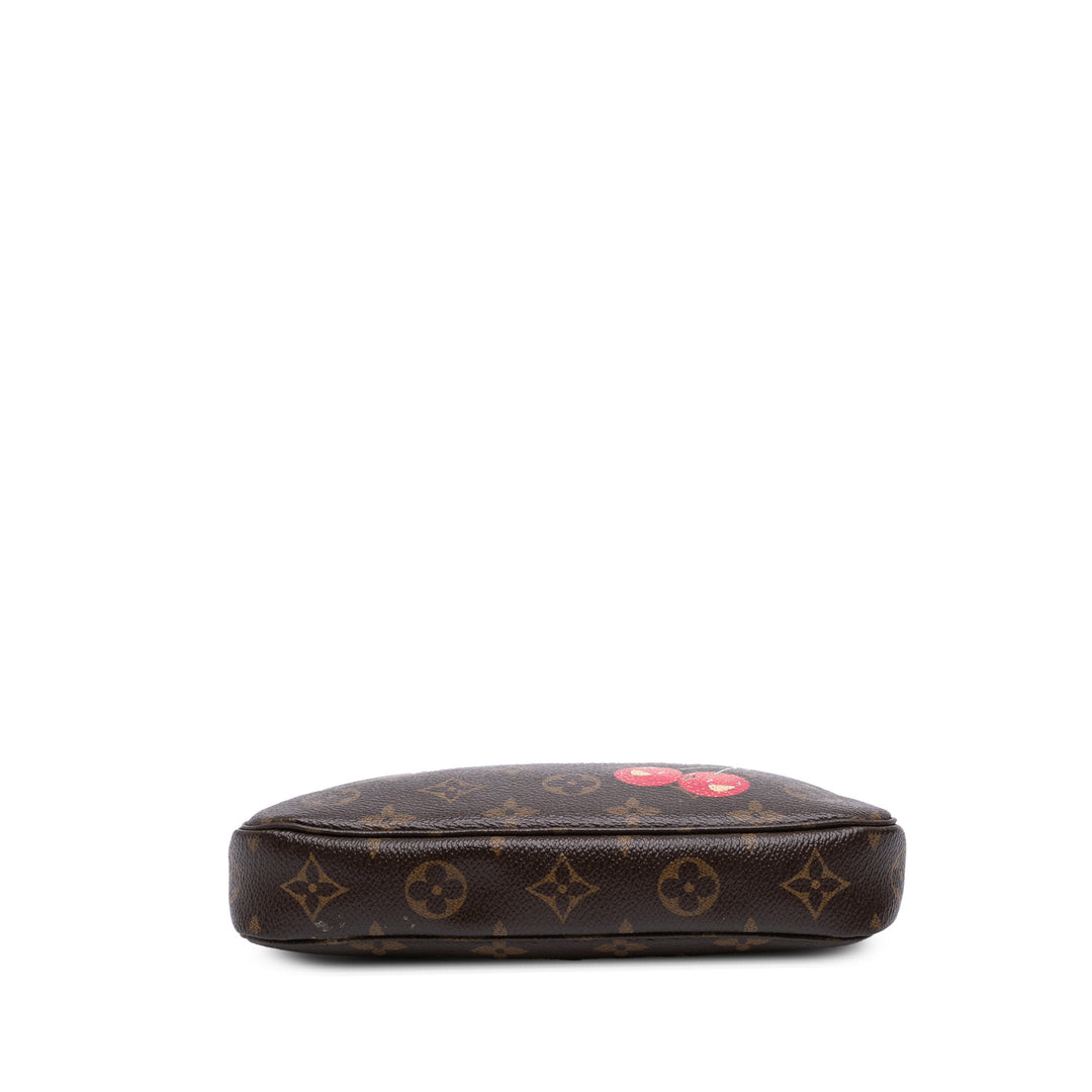 Takashi Murakami Monogram Cherry Pochette Accessoires Brown - Gaby Paris