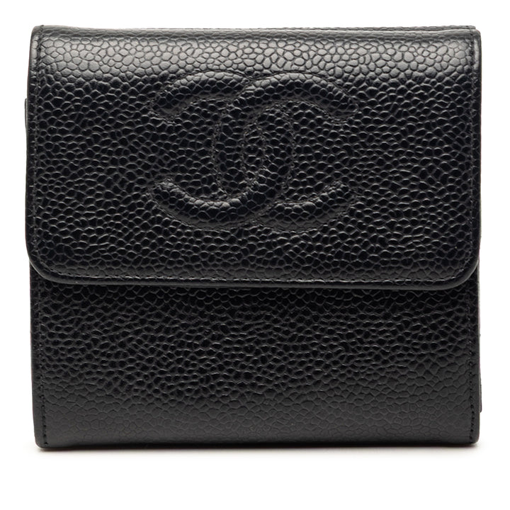 Chanel CC Caviar Trifold Portefeuille