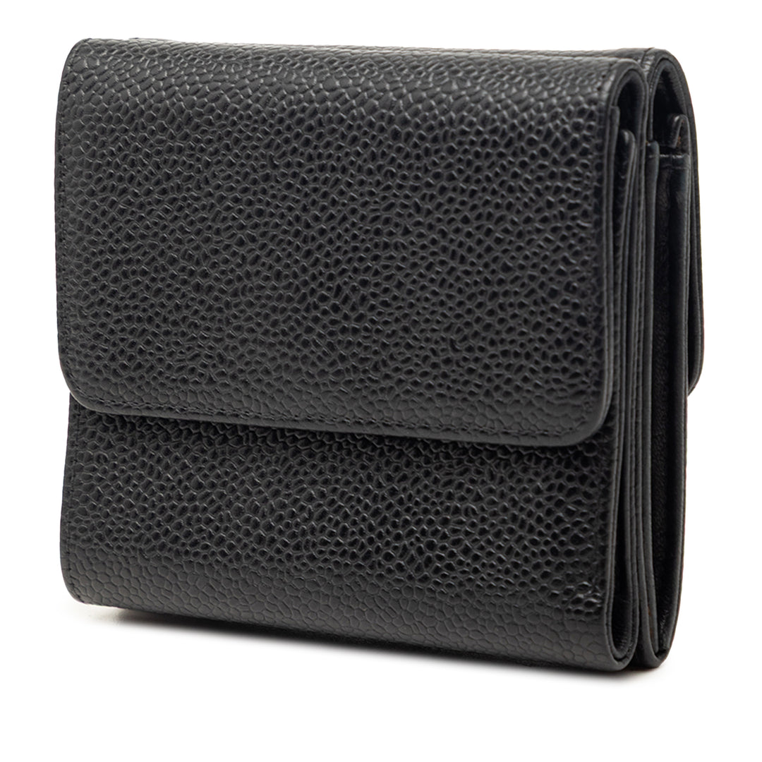 Chanel CC Caviar Trifold Portefeuille