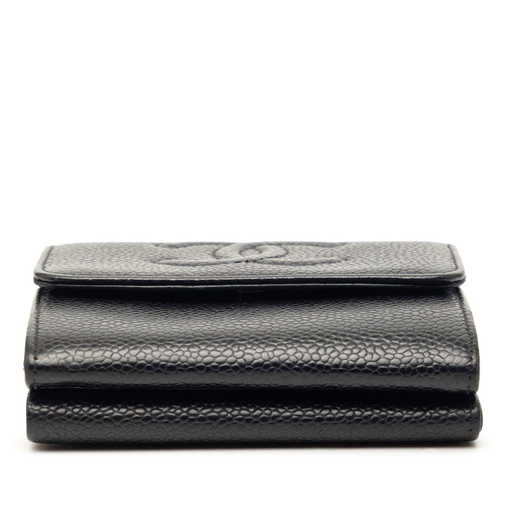 Chanel CC Caviar Trifold Portefeuille