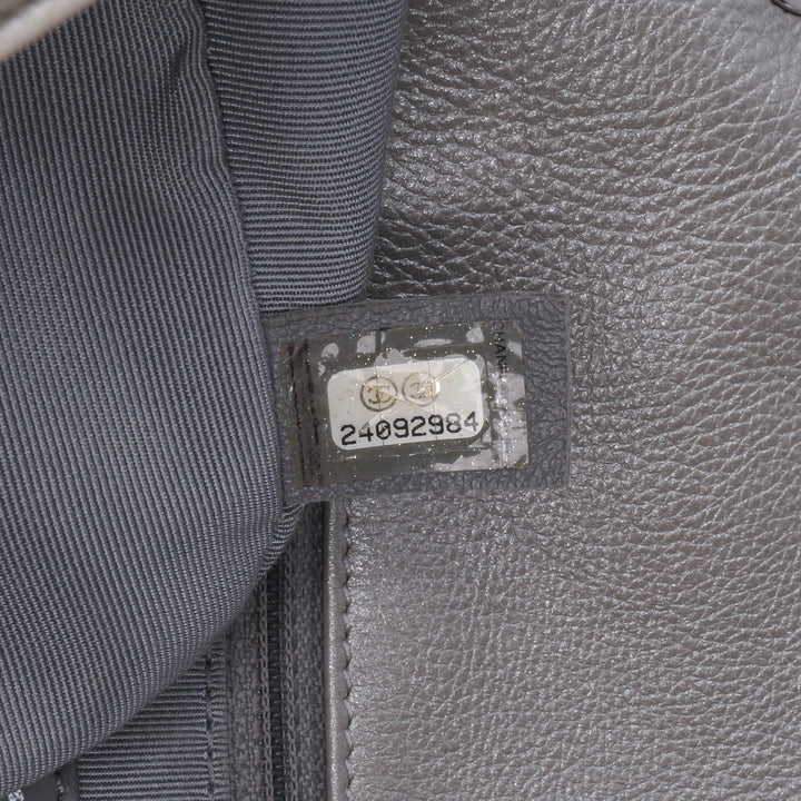 Medium Chevron Calfskin Stud Wars Flap Silver - Gaby Paris