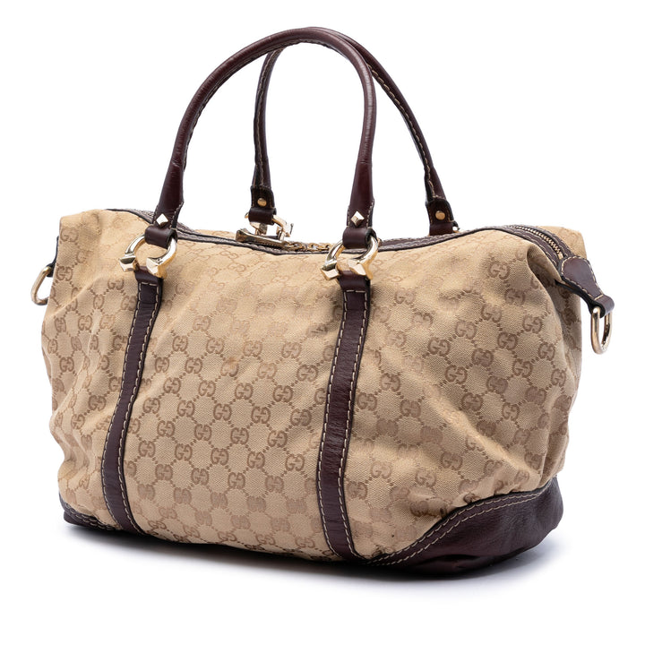 Gucci GG Toile Horsebit Nail Boston Sac