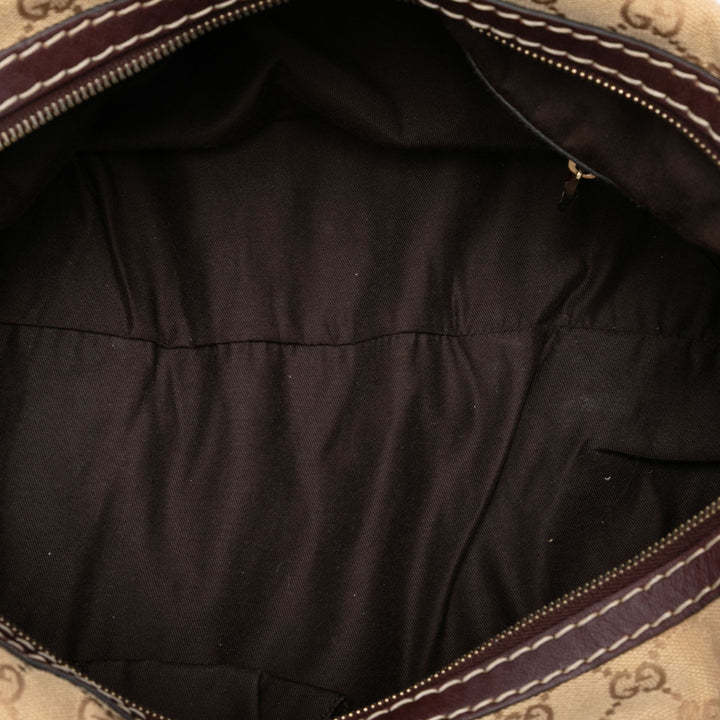 Gucci GG Toile Horsebit Nail Boston Sac