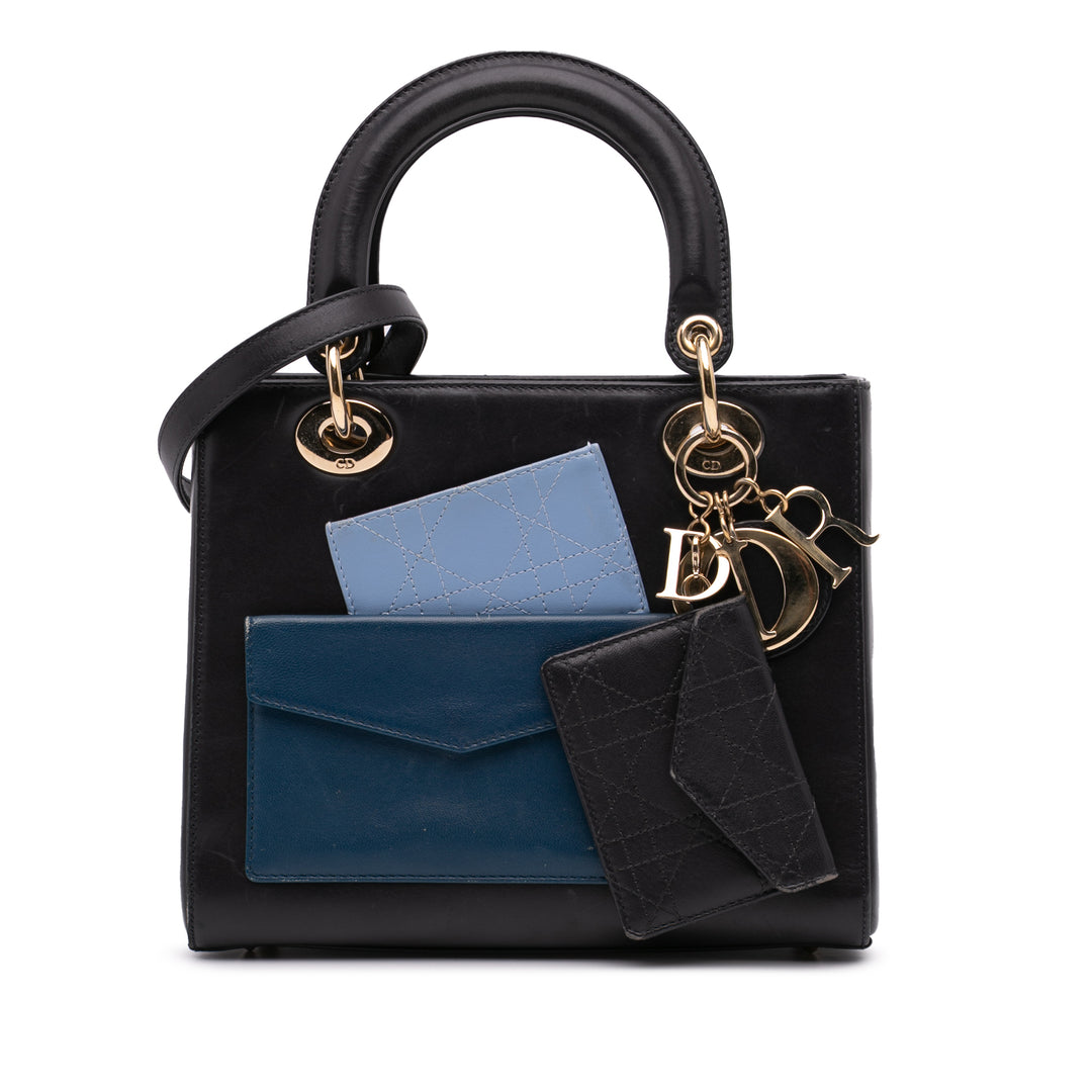 Medium Calfskin Pockets Lady Dior Black - Gaby Paris